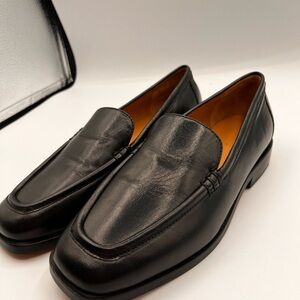 Madewell Women's 7 Ludlow Square Toe Leather Loafer Black Classic Career N0287